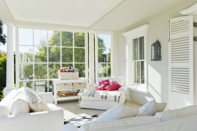 Sunroom with Large Windows